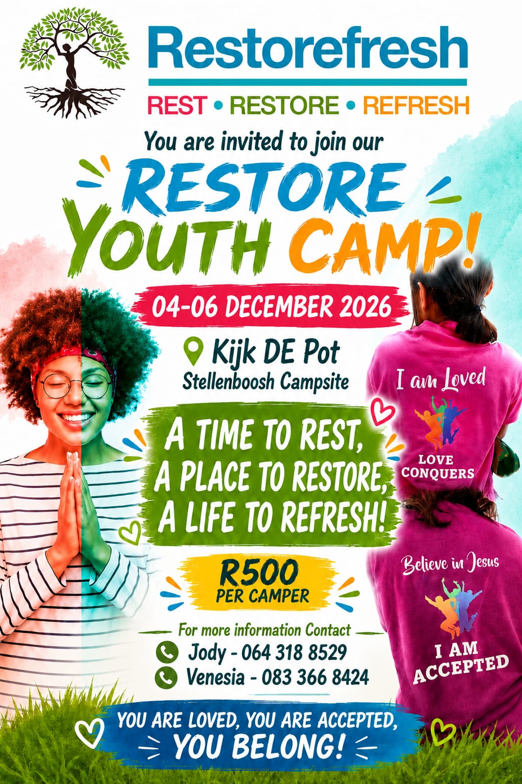 Restore Youth Camp 2026 flyer